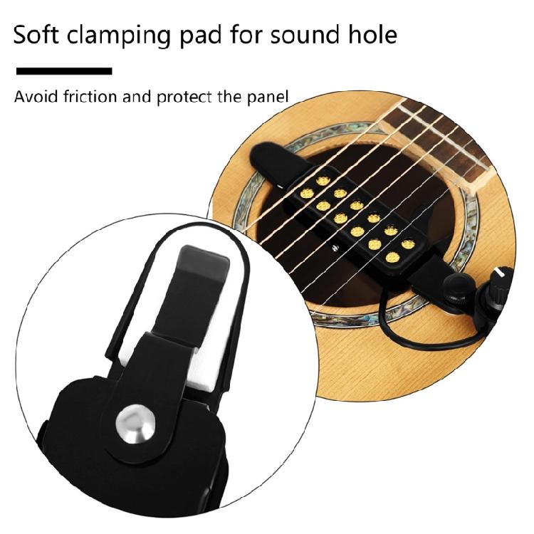 Acoustic Electric Guitar 12 Sound Hole Guitar Pickup Classical Transducer Pickup