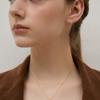 Tatiana (925 Silver) Dainty Cubic Ribbon Necklace NZ2456