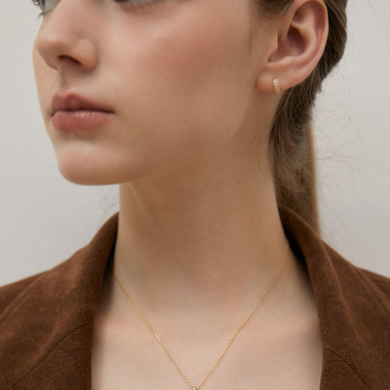 Tatiana (925 Silver) Dainty Cubic Ribbon Necklace NZ2456