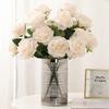 Artificial Rose Flowers Real Touch Prop with 10Heads for Home Wedding Decoration Party