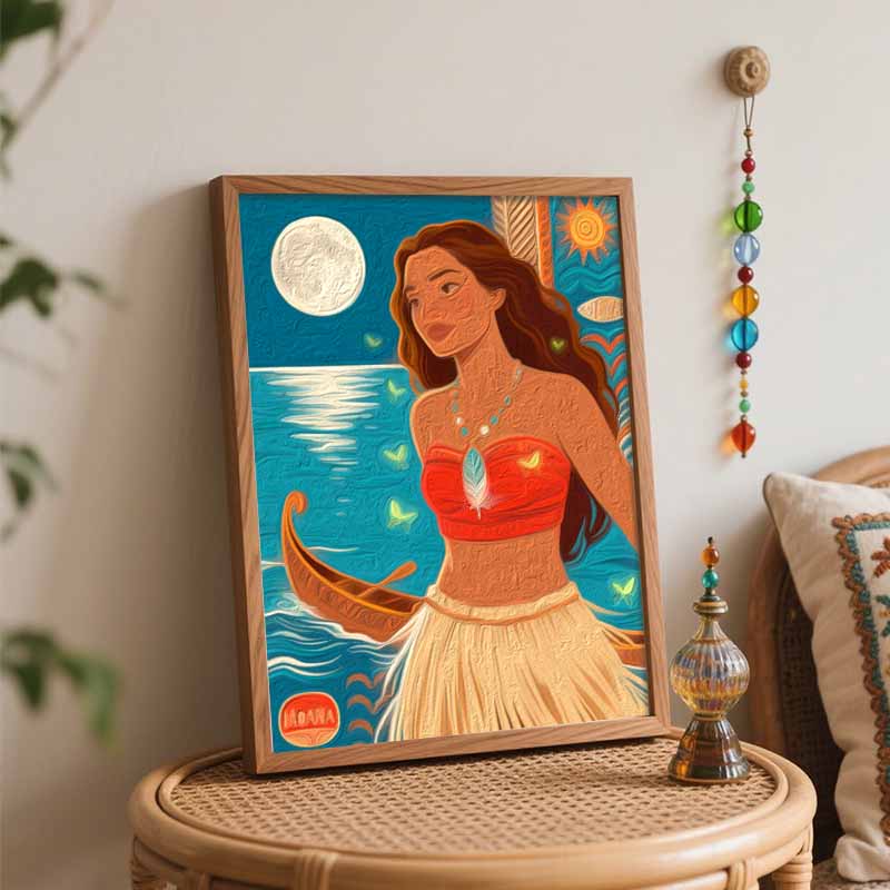 Disney Moana oil painting by numbers art kit. handmade diy painting home decoration gifts