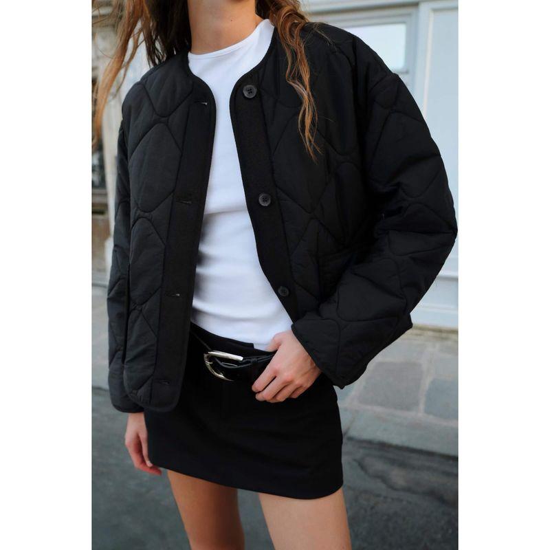 Za Autumn New Women Clothes 2025 Western Style Fashion Simple and Versatile Diamond Plaid Cotton-padded Jacket Outerwear 8372279