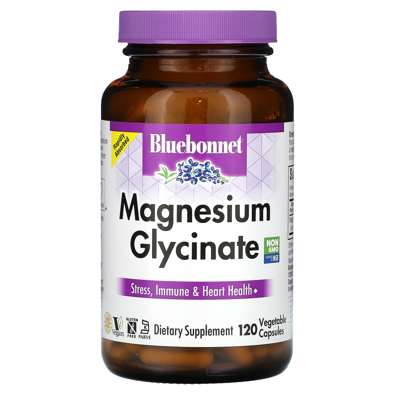 

Bluebonnet Nutrition, Магнію гліцинат, 100 мг, 120 вегетаріанських капсул