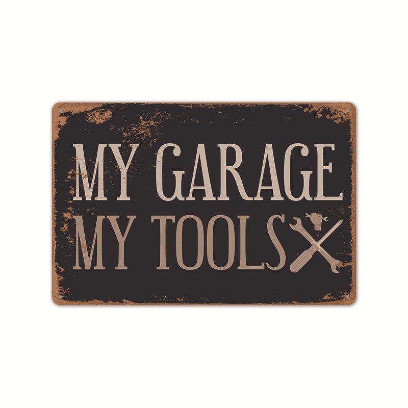 2024 American-Style Industrial Auto Repair Tin Sign - Frameless Decorative Wall Art