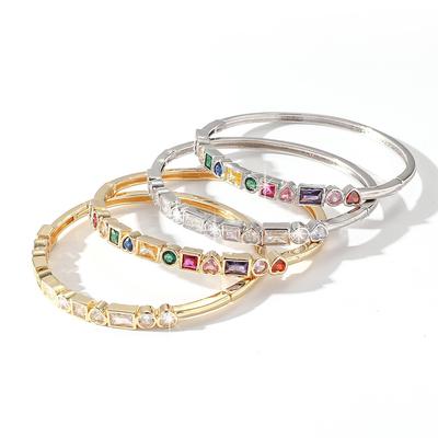 Vintage, Minimalist, Versatile, and Stylish Handmade Jewelry with Micro Inlaid Colored Zircon Bracelets