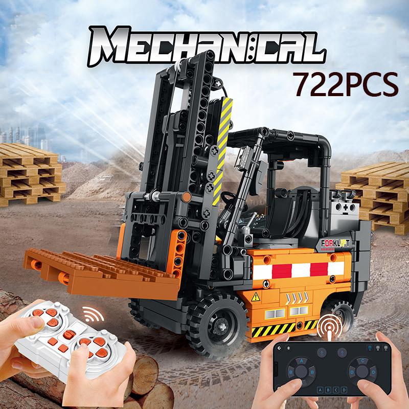 High-Quality 722Pcs High-Quality Remote High-Quality Control High-Quality Forklift High-Quality Moc Construction Set High-Quality Building