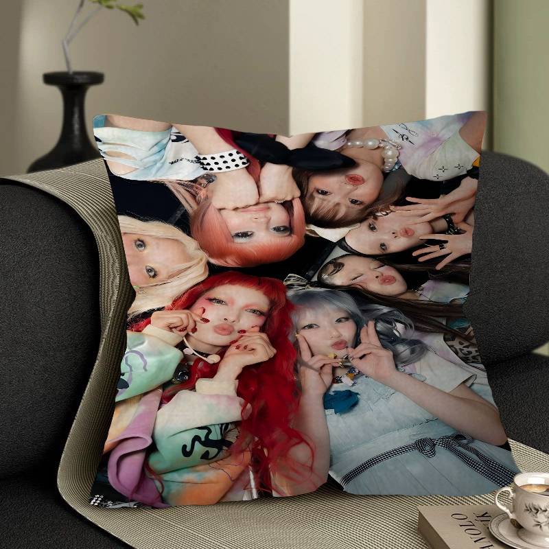 Kpop XG Group Cushion Cover Car Throw Pillow Case For Sofa Car Christmas Gift xcm xcm