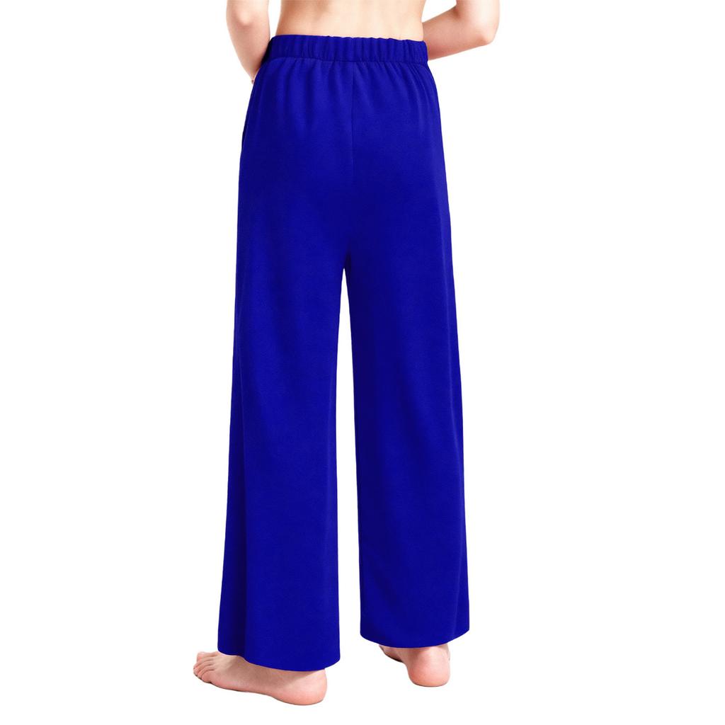 Elastic Waistband Wide-Leg Pants for Boys: Solid Color Dancewear for Liturgical Praise Performance