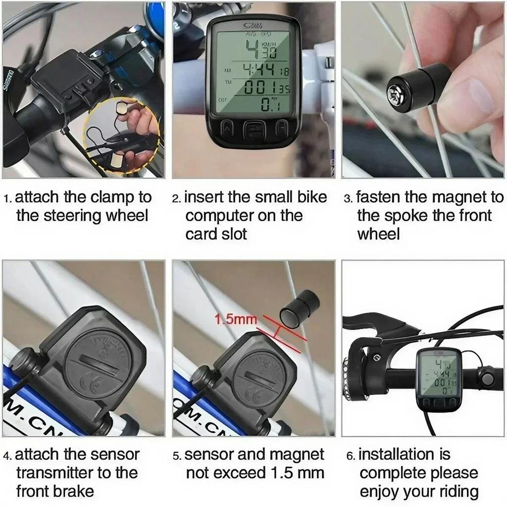 Waterproof Digital Bike Computer LCD Odometer Speedometer Stopwatch Cycling Accessories Bike Tools