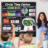 Educational Circle Time Center Pocket Chart Learning Weather Letter Number Calendar Pocket Chart for Classroom Wall
