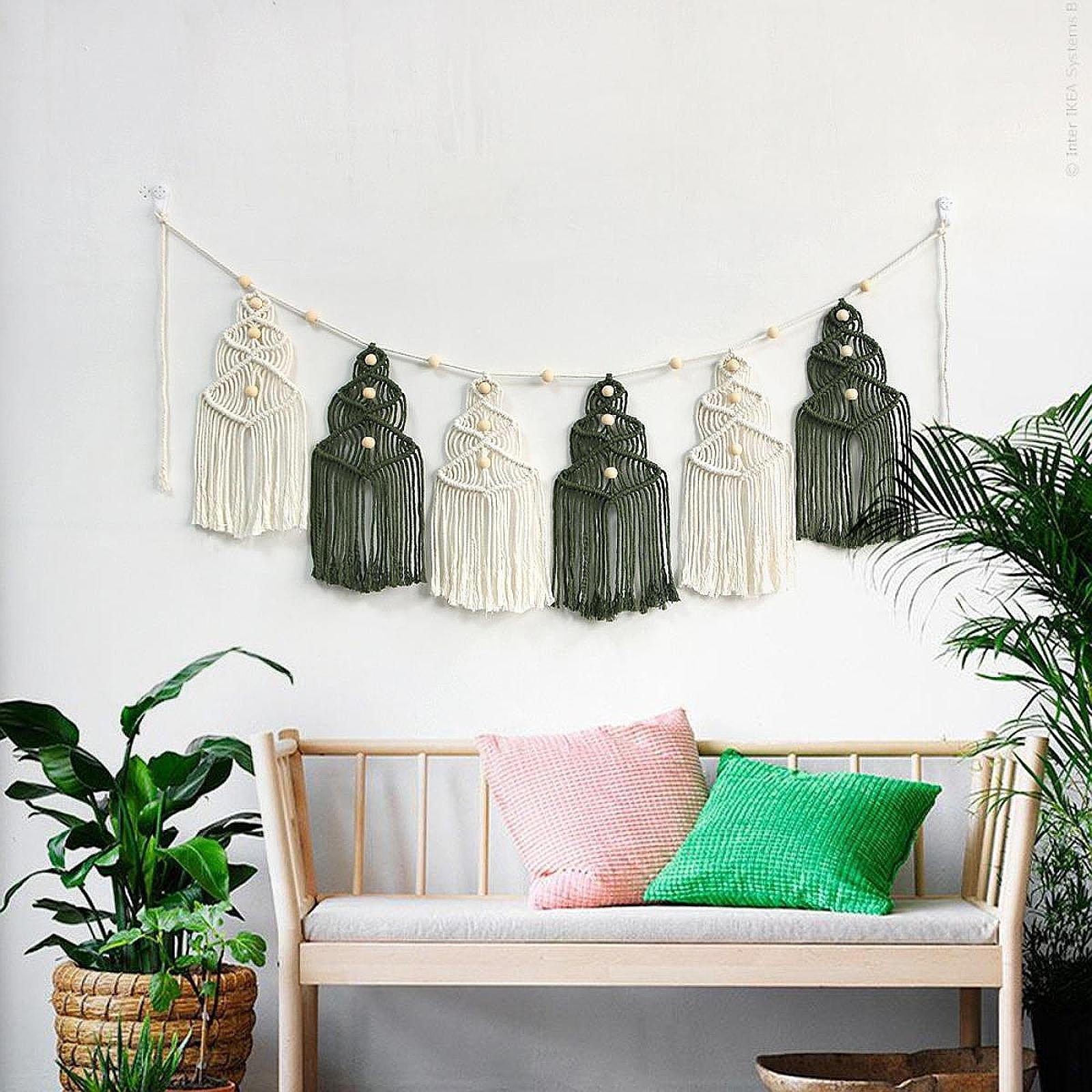 

Гобелен «Рождественская елка» в стиле Богемия для дома и мероприятий Dark green white