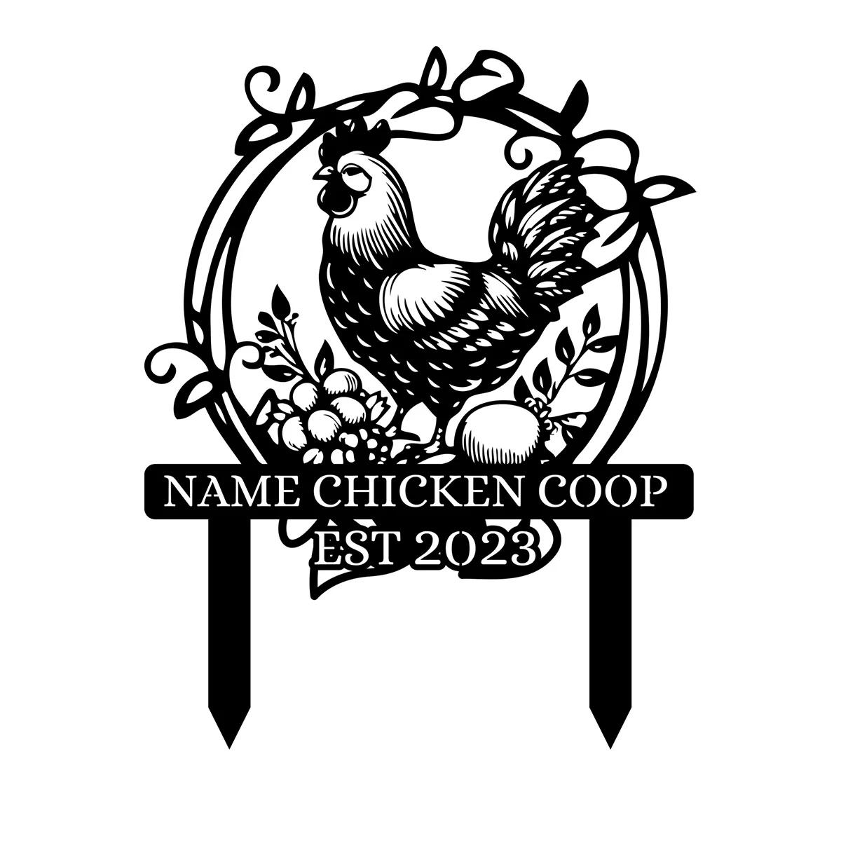 

Custom Hen House Sign, Farmhouse Metal Wall Decor, Funny Chicken Coop Sign, Our Little Coop Metal Plaque, Backyard Farm Decoration чёрный