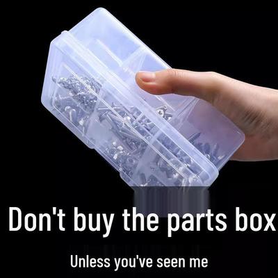 Transparent Multi-Grid Plastic Storage Box for Screws, Tools & Electronic Components