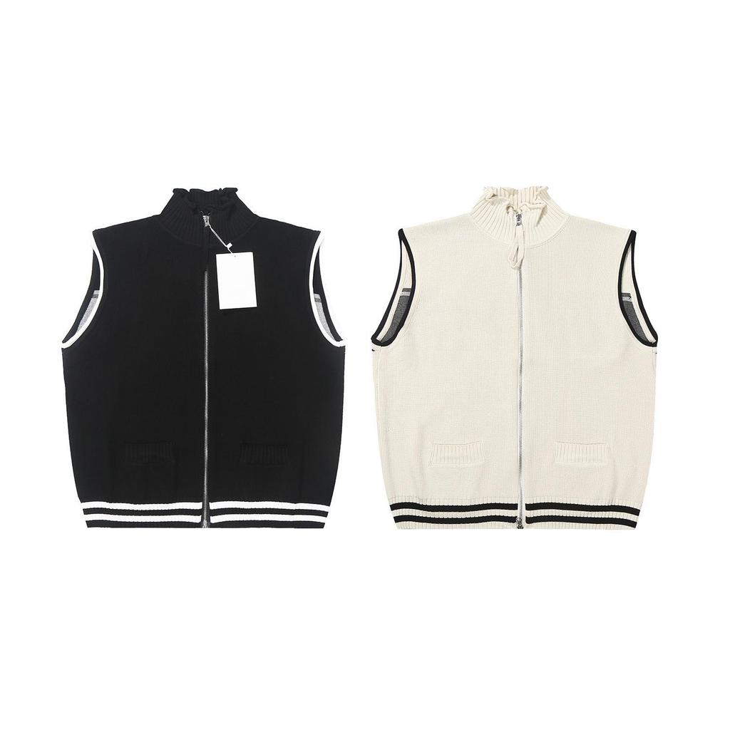 In-Stock Unisex Korean Knitted Sweater Vest Zipper Jacket - Jennie Zhao Lusi Style
