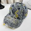 Retro Denim Perforated Baseball Cap Breathable Duck Sun-Shading Spring Summer Unisex Brushed Color