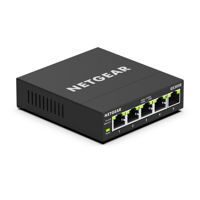 Switch Ethernet - NETGEAR - GS305E - 5 Ports RJ45 Métal Gigabit - Manageable