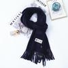 Wool Scarf Women's Winter Premium Thick Solid Color Scarf Versatile New Autumn and Winter White Cashmere Scarf