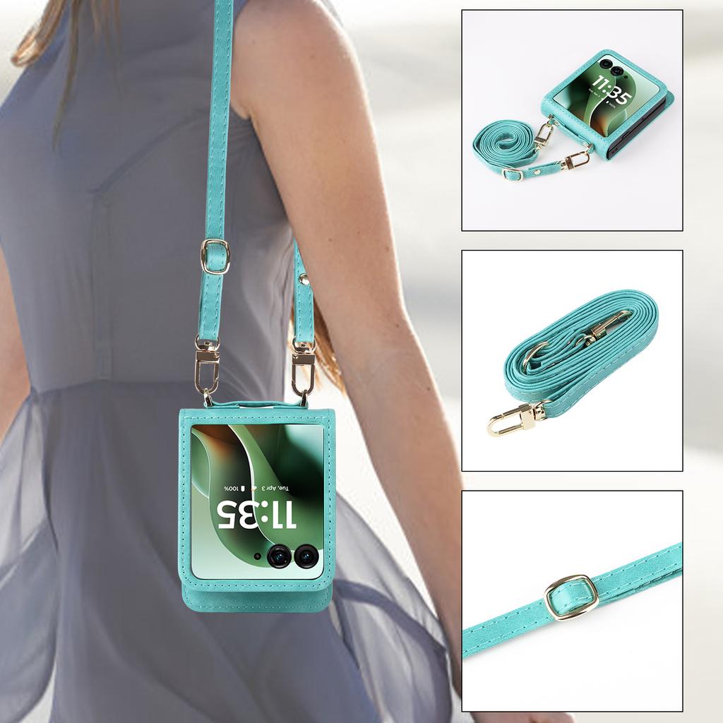 For Motorola Razr 60 Ultra 5G/Razr Ultra 2025 5G Case Card Slots Leather Phone Cover with Lanyard