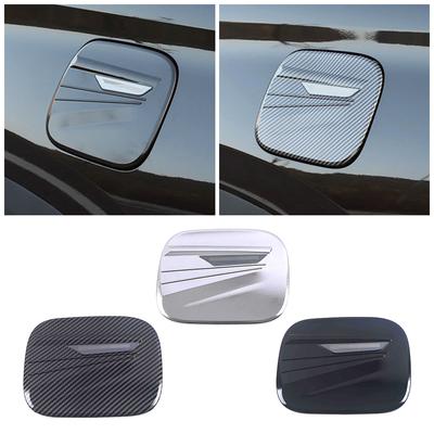 For Toyota Highlander XU70 2024 Car Exterior Part Modify Oil Fuel Tank Cap Cover Trim Protect Decorate Carbon Fiber Sticker