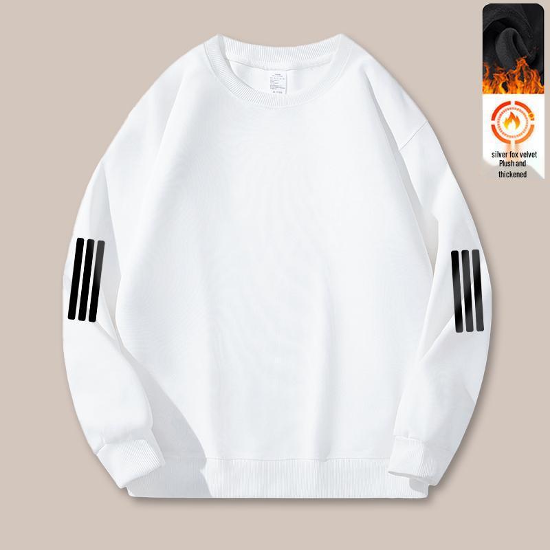 

Men s 2025 Heavyweight Velvet-Lined Pullover Hoodie - Autumn/Winter Collection, Teen Loose Fit, Versatile Style. 5XL (180-200 lbs)