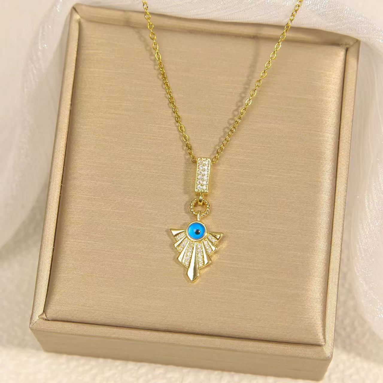 

Ожерелье «Глаз Дьявола» Синий Женская Личность Ол Темперамент Турецкий Геометрическая Подвеска Цепочка на Ключицу Ювелирное Изделие