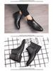 Herren Übergröße Reißverschluss Brogue Leder High-Top Chelsea Stiefel mit spitzer Zehe
