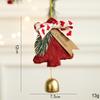 1PCS Christmas Plush Tree Ornaments with Bowknot & Golden Bell, Festive Hanging Decorations for Christmas Tree, Home, Door & Holiday Season Decoration