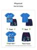 European & American Style Toddler Boys' Cartoon Print Cotton Shorts Set