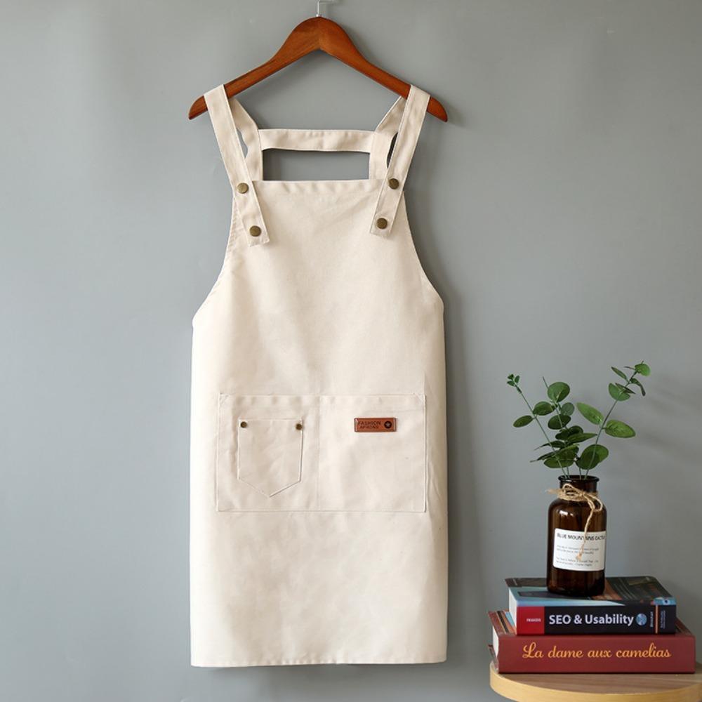 Canvas Chef Apron Waterproof Denim Apron Kitchen Sleeveless Apron  For Men Women
