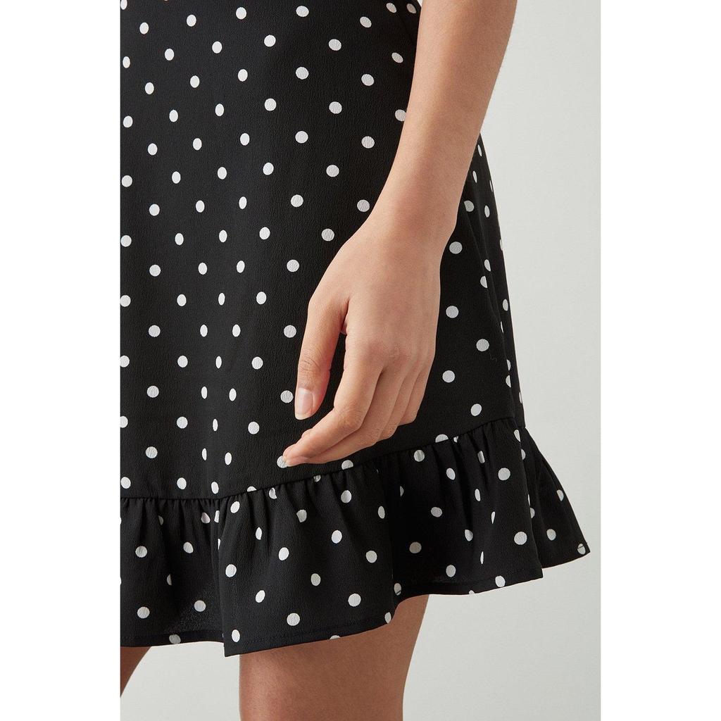 Dorothy Perkins Womens/Ladies Spotted Ruffle Hem Petite Mini Dress