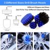 Auto Dashboard Cleaning Brushes Interior Exterior for Seat Detailing Tools 18pcs
