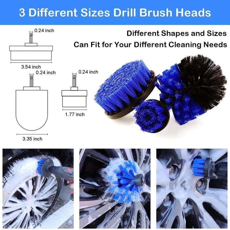 Auto Dashboard Cleaning Brushes Interior Exterior for Seat Detailing Tools 18pcs