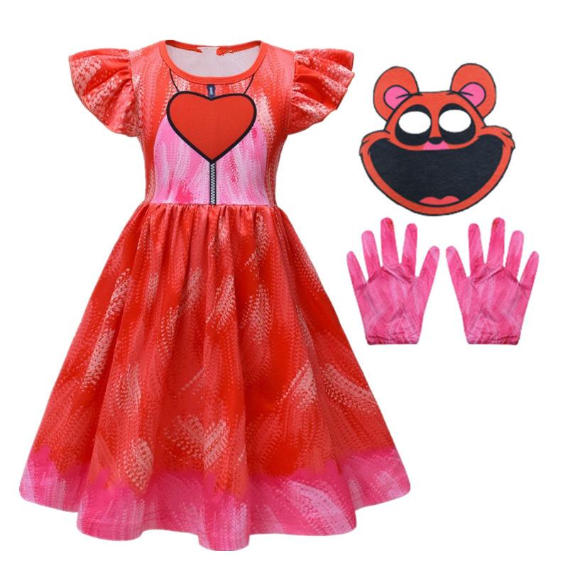 Vestito per Bambina Vestito per Gioco di Ruolo Vestito a Linea A da Bambina Vestito per Feste Vestito per Travestimento
