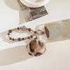 Trendy Ins Niche Design Pom Pom Pendant - Star Beaded Chain Short Wristband/Phone Lanyard Universal Anti-Theft/Anti-Snatch