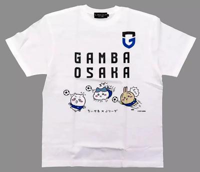 Chiikawa & Hachiware & Usagi (Gamba Osaka) T-shirt White Free Size 73x55cm 2024