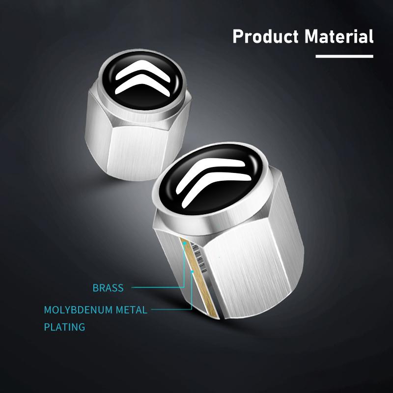 For Citroen Car Tire Valve Cover Wheel Protection Dust Caps Car Accessories C4 C3 C5 C1 C2 C6 VTS C4L DS3 DS4 DS5 Grand Berlingo