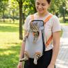 Double Shoulder Dog Front Carrier Breathable Mesh Dog Carrying Bag Pet Outdoor Backpack  Camping