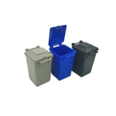 Automotive Garbage Can Set 3 Color ABS Plastic Small Trash Can Garbage Truck Toy