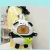 Entzückender Ins Capybara Panda Cartoon Rucksack mit Plüschdetails für Mädchen und Jungen