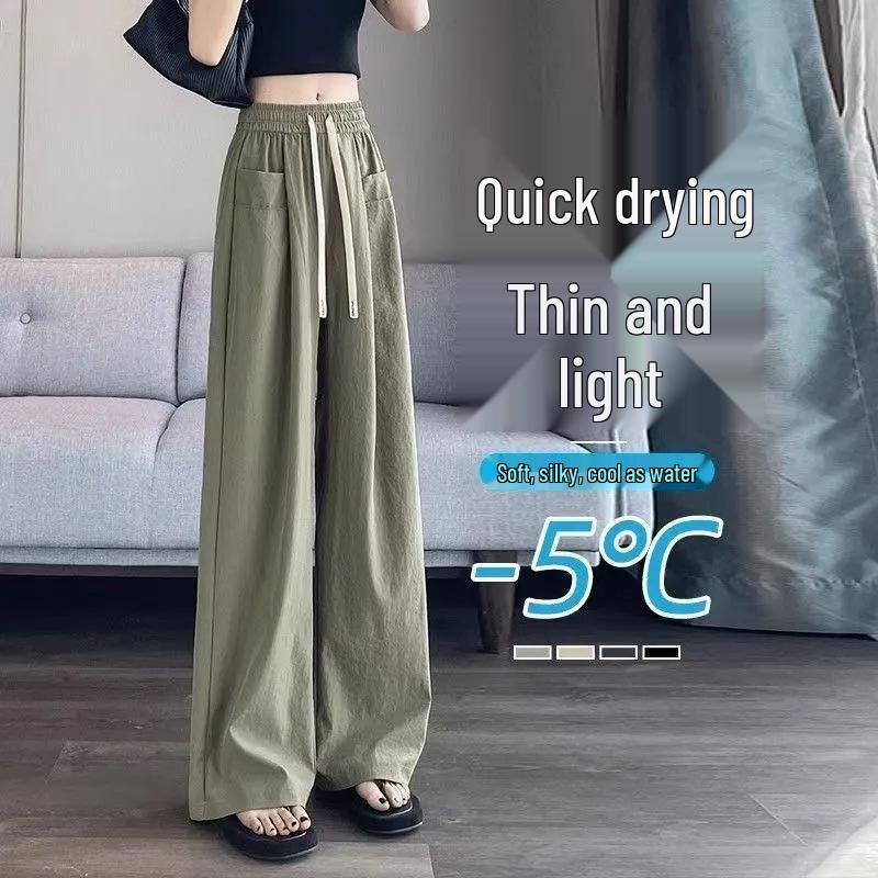 

Women s Slimming Quick-Dry Cargo Pants - Minimalist Solid Color with Drawstring for Summer S армия зеленый