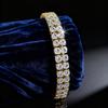 Double row tennis chain copper plated gold European and American foreign trade hot-selling zircon bracelet jewelry