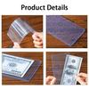 16pcs Transparent PVC Currency Sleeves, Clear Banknote Money Holders, Ideal Organizer for Paper Money, Bills, Bank Notes, XJM