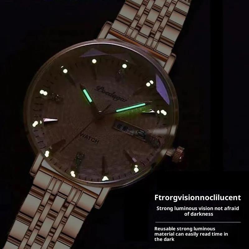 Ceas de Dama Nou Brand de Top Rezistent la Apa Calendar Dublu Bratara Otel Stil Coreean Ceas de Moda pentru Studente