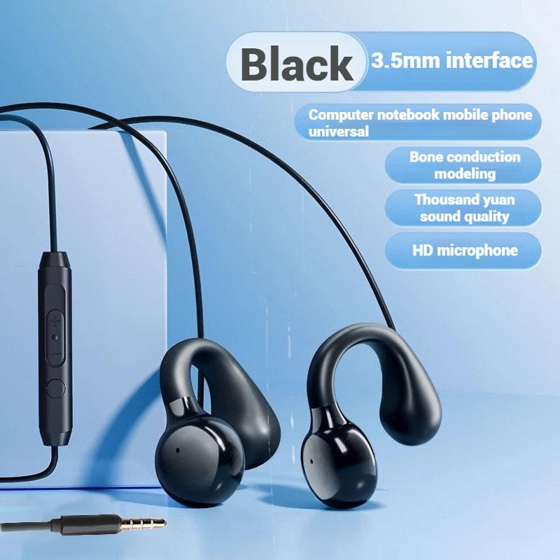 

NEW Type C&3.5mm Clip-on Wired Headphones Stereo Sound Sports Earbuds Handfree Gamer Headsets Earphones with HD mic For Samsung