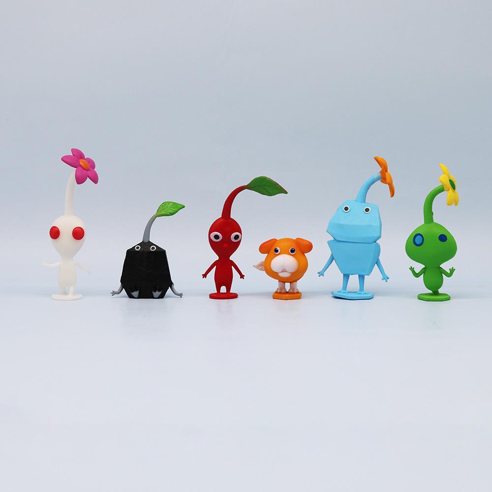 

6/12pcs Anime Pikmin Characters Action Figure Toys Cartoon Captain Olimar Model Figuras Children Gift for Poseable Articulated Scale Detailed Movable