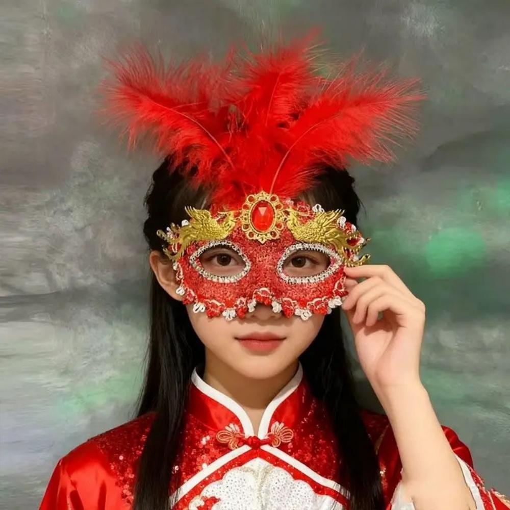 Venetian Party Mask Lightweight Party Mask Feather Mask Colorful For Ball Costumes Christmas Halloween