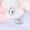 925 Silberfarbene Zirkonia-Stern-Creolen für Damen Schmuck Jubiläum Hochzeit Schmuckherstellung Geschenk
