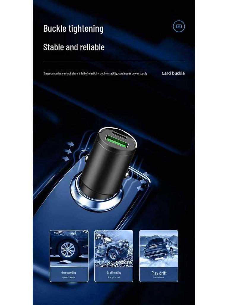 Fast Charging Car Adapter for Huawei, Xiaomi, and Apple - 16W Cigarette Lighter PD Charger