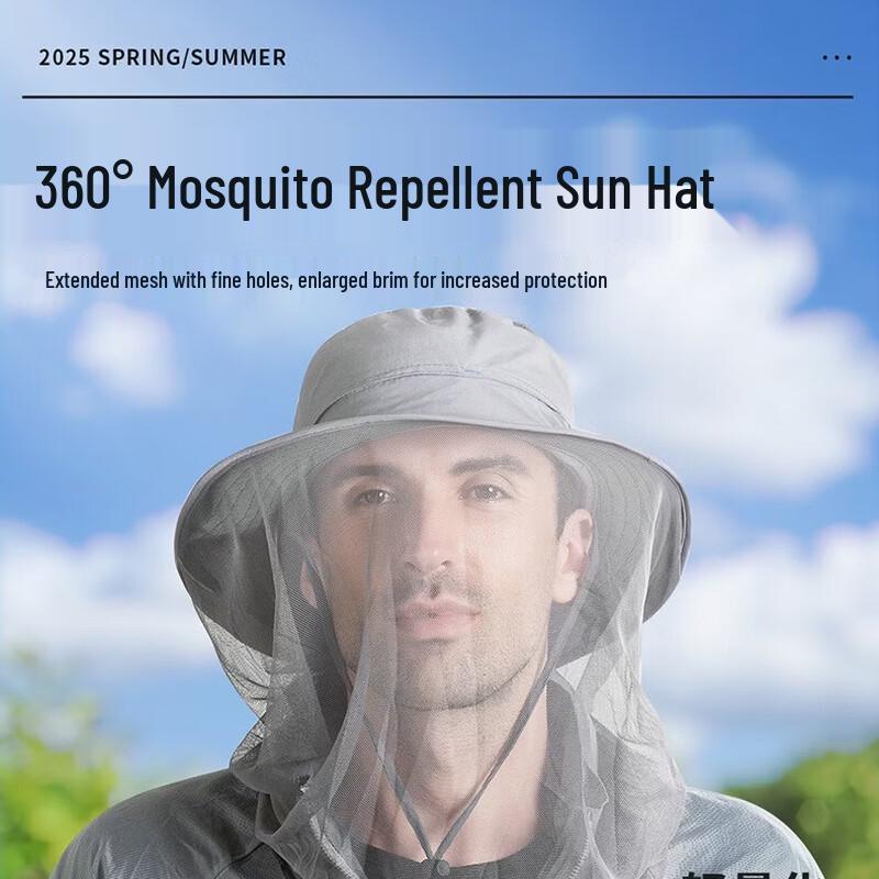 Outdoor Sun Protection Fisherman Hat with Mesh Mask