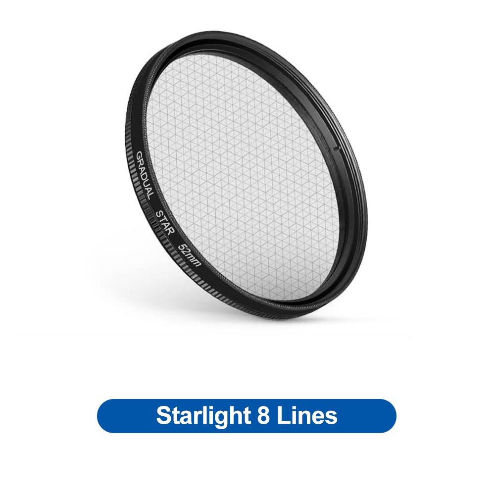 HdoorLink Univerzální nastavitelný 52mm klip na objektiv fotoaparátu telefonu CPL Starlight 8řádkový filtr pro všechny smartphony Filtr objektivu mobilního telefonu pro mobilní telefony